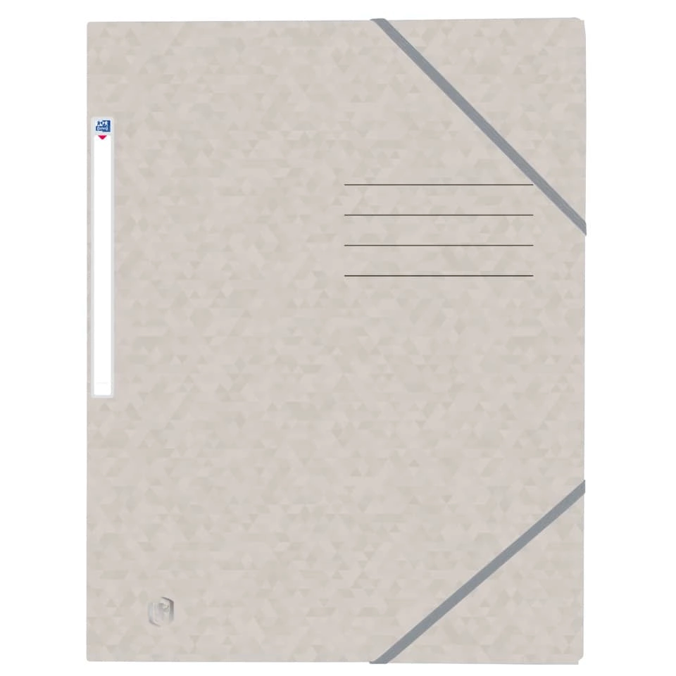 OXFORD Eckspannmappe TOP FILE+ - A4, 390 g/qm, Karton, Gummizug, beige