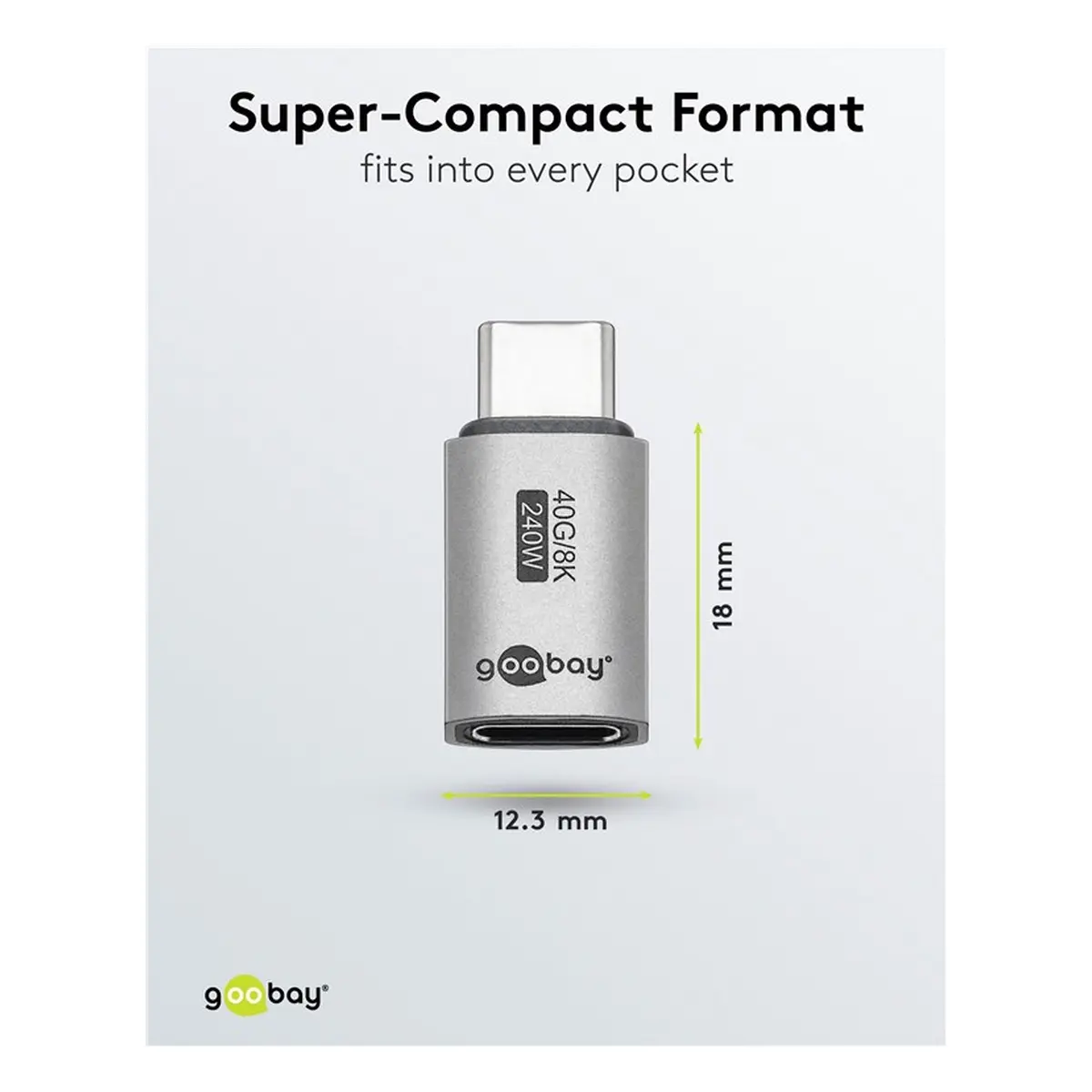Goobay USB-C™-Adapter gerade, USB4™