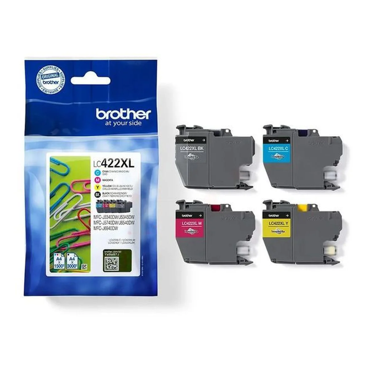 Druckerpatronen MultiPack Brother LC-422XLVAL schwarz cyan magenta gelb