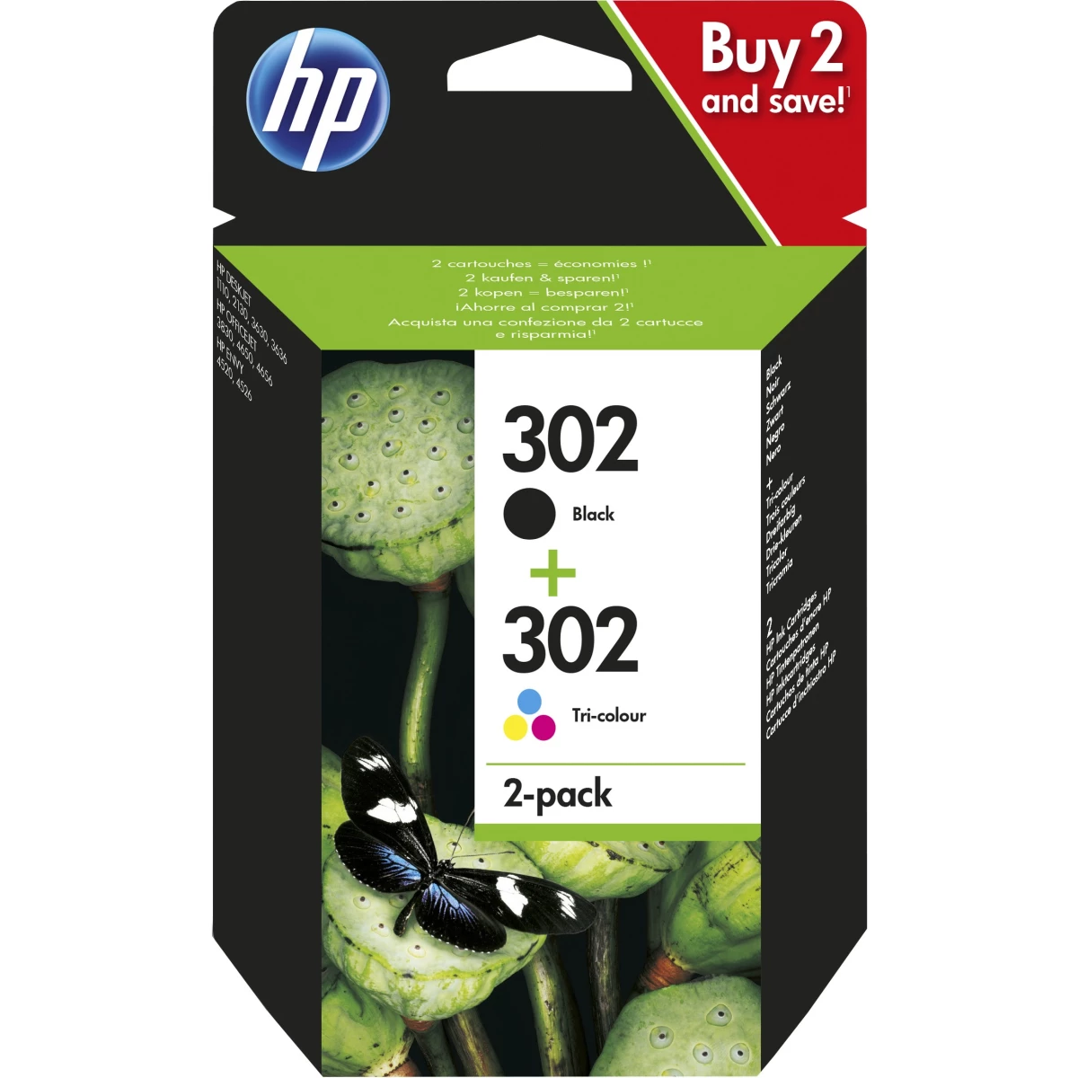 Druckerpatronen MultiPack HP 302 schwarz cyan magenta gelb 7,5 ml (X4D37AE)
