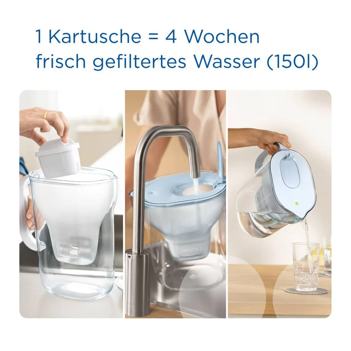 BRITA® Wasserfilter-Kanne Style eco - gletscherblau, inkl. MX PRO BRITA® Wasserfilter-Kanne Style eco - gletscherblau, inkl. MX PRO