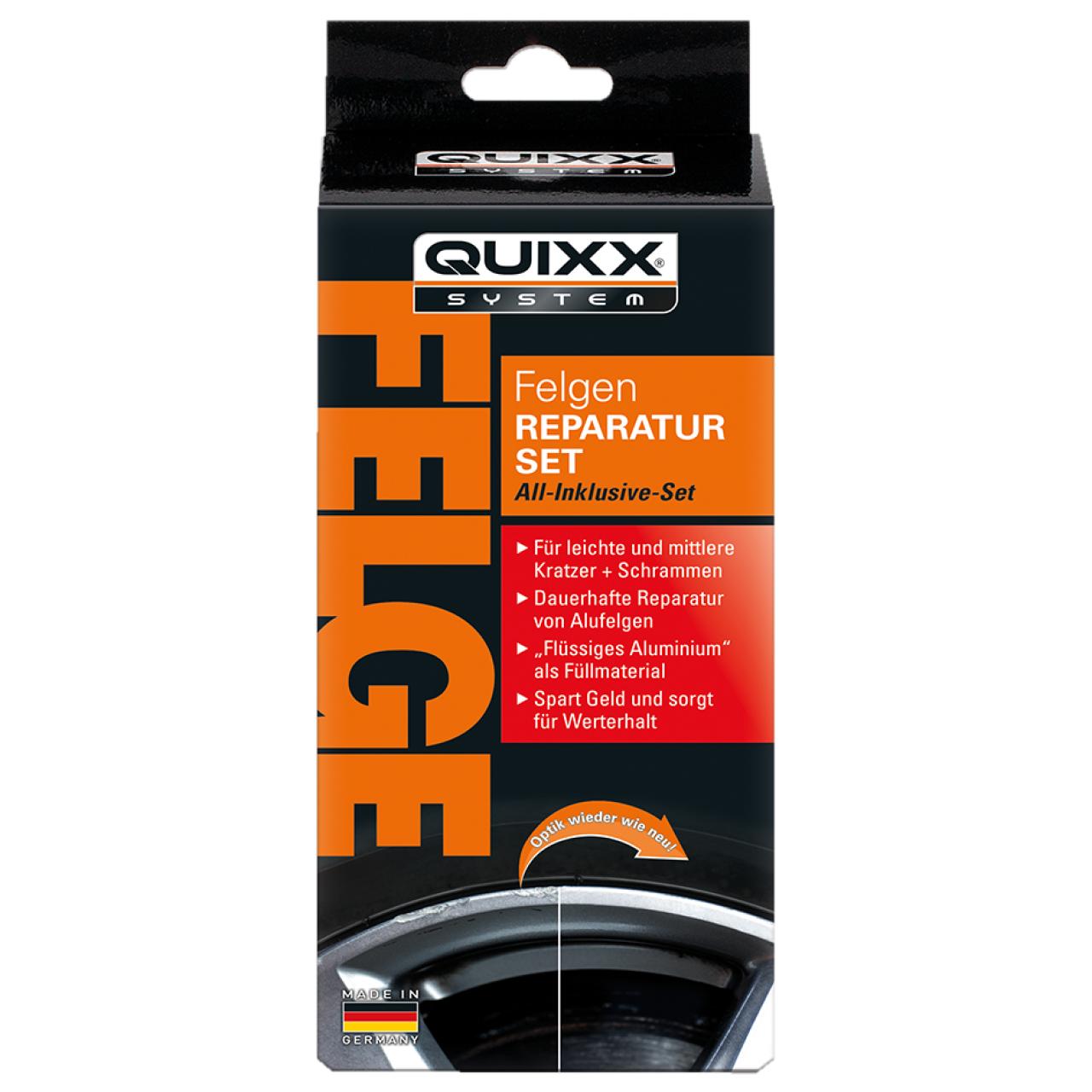 Quixx Felgen Reparatur-Set 5tlg schwarz