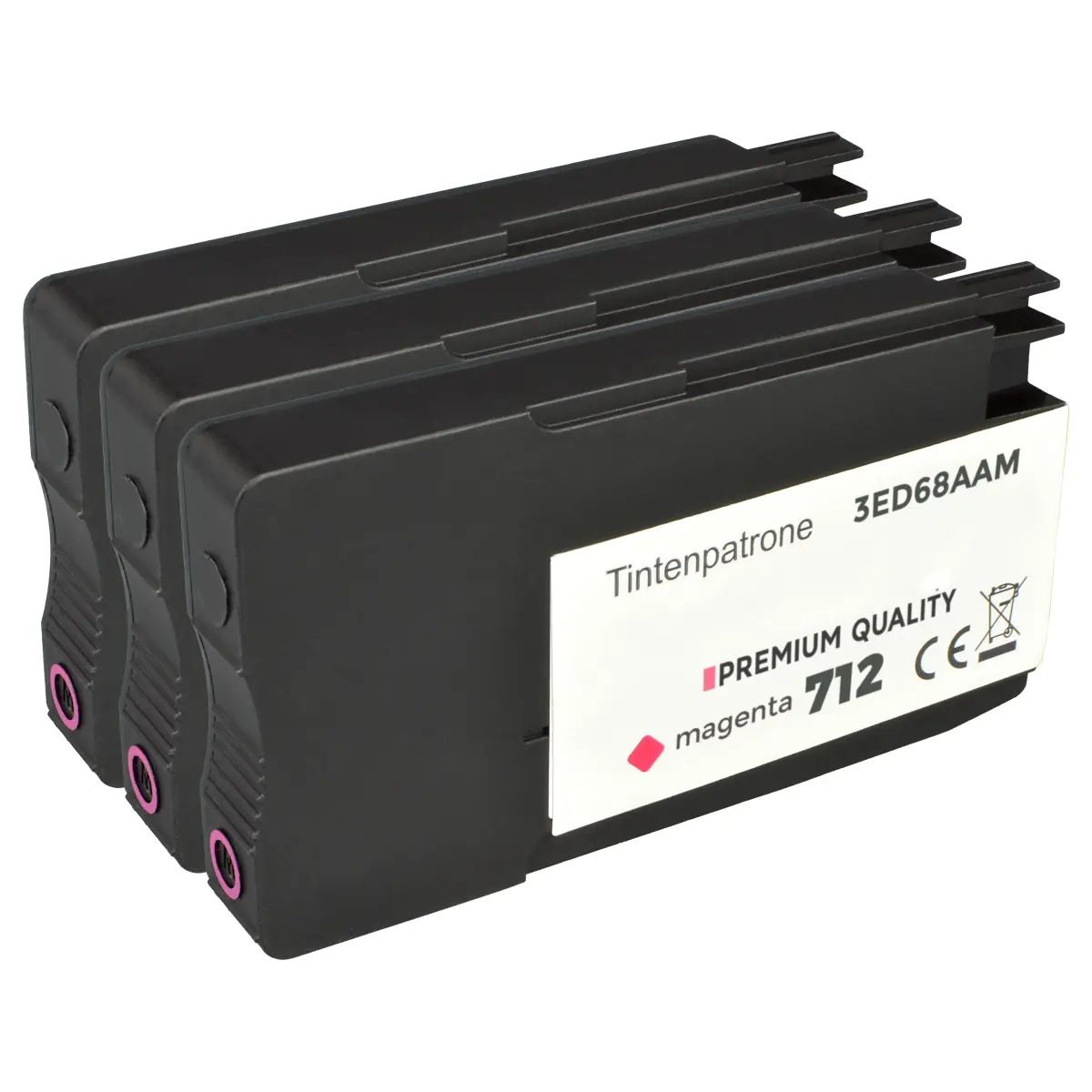 HP 712 - alternatives Patronen MultiPack 'magenta' 3x 29 ml - Digital Revolution