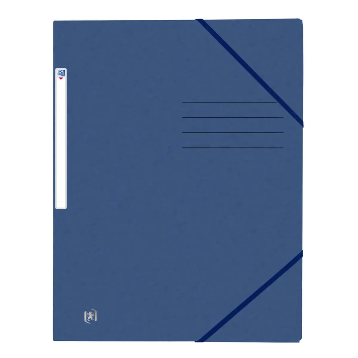 OXFORD Eckspannmappe TOP FILE+ - A4, 390 g/qm, Karton, Gummizug, dunkelblau