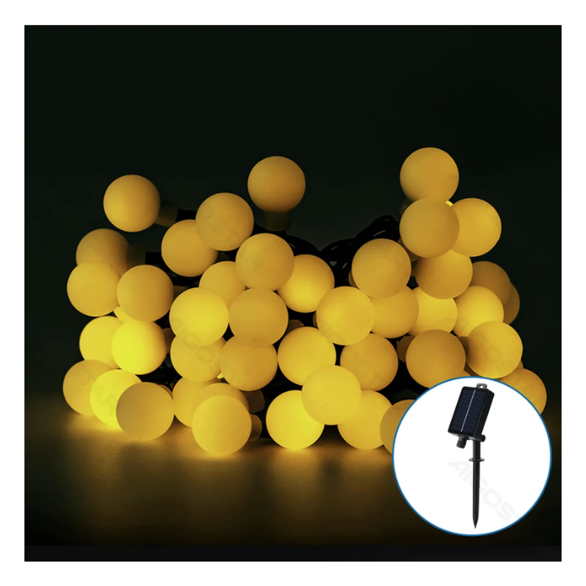 Aigostar LED Solar Lichterkette 10m, warm-weiß