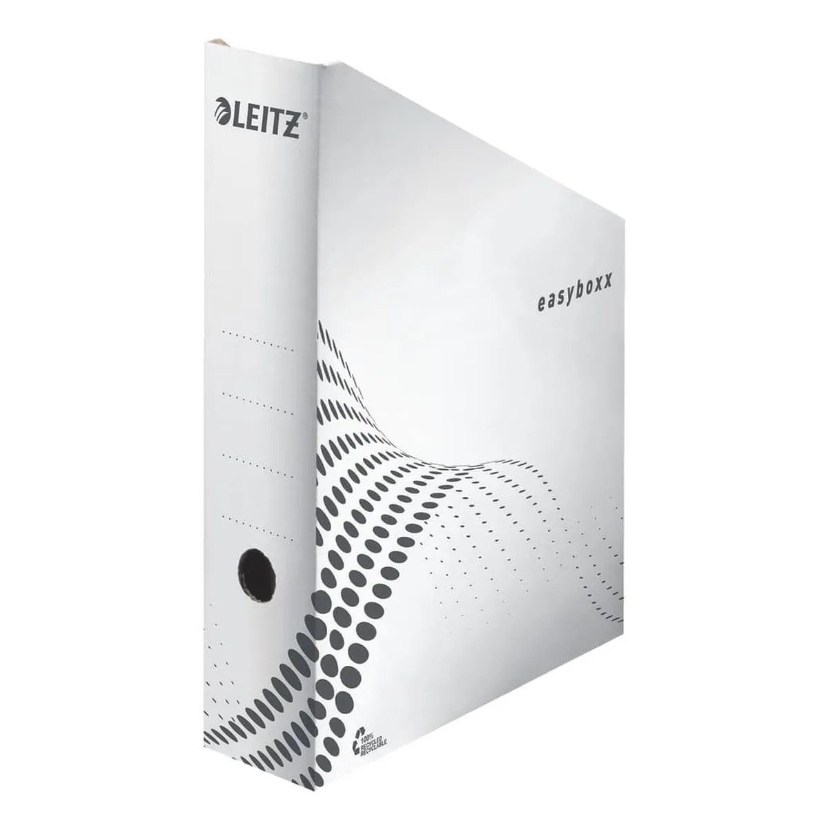 LEITZ Archiv Stehsammler easyboxx - A4, 80 mm, Wellpappe (RC), weiß