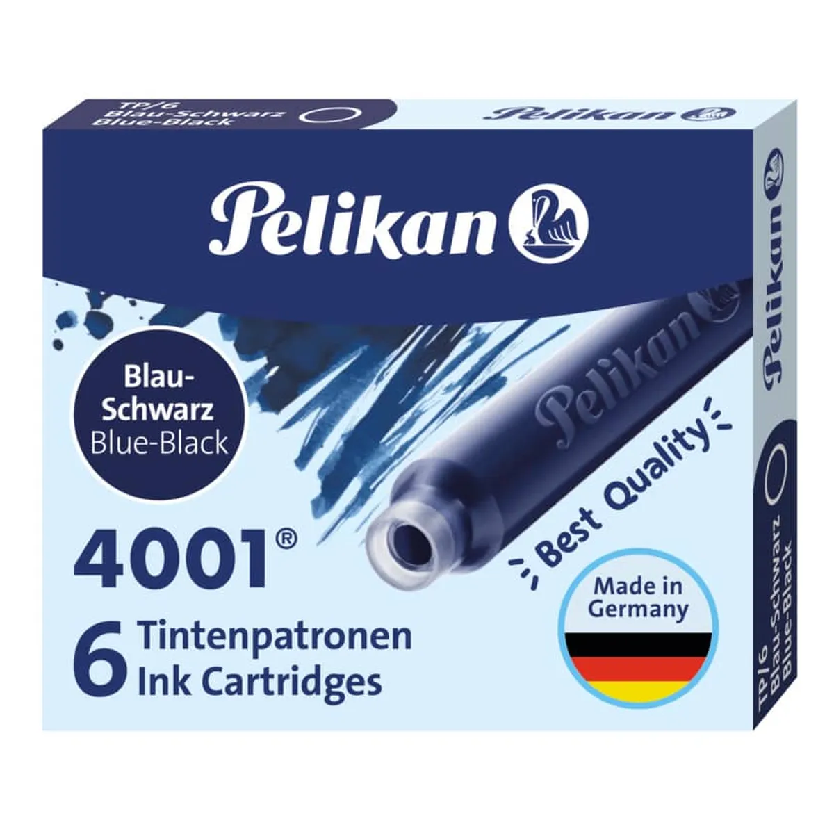 Pelikan Tintenpatrone 4001® TP/6 - blauschwarz, 6 Patronen