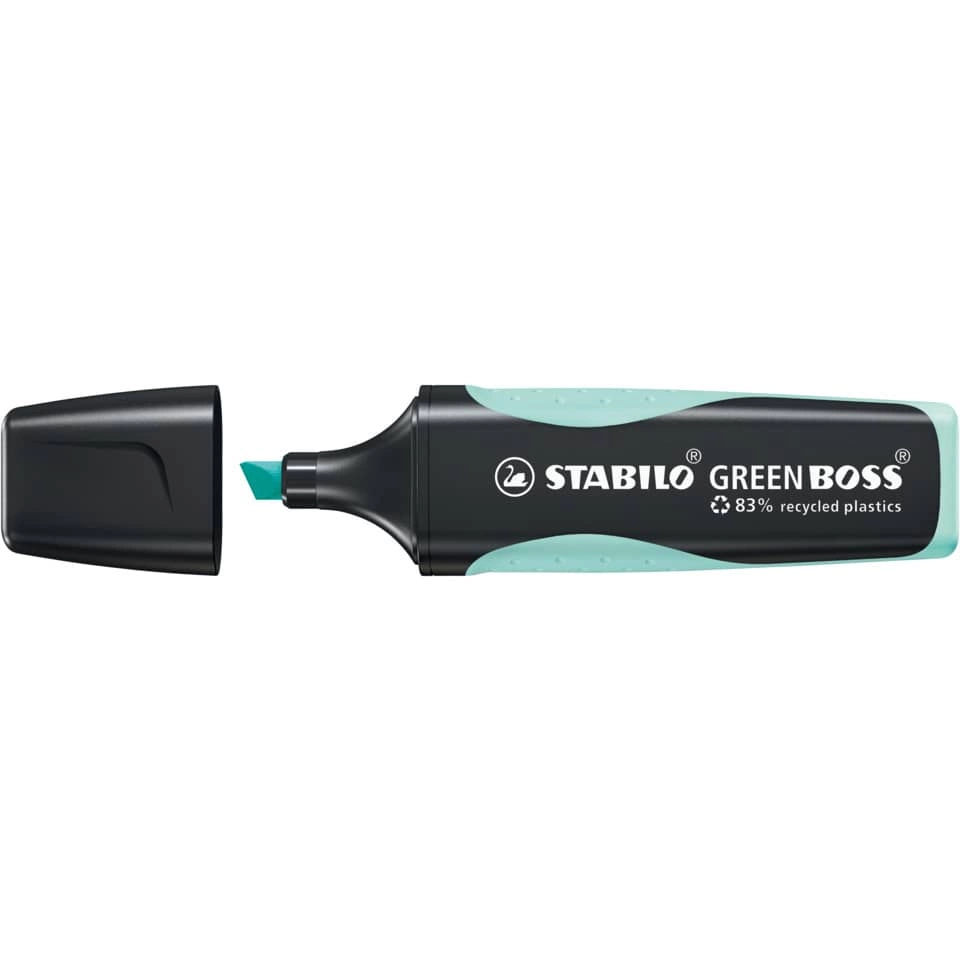 STABILO® Umweltfreundlicher Textmarker - GREEN BOSS Pastel - Einzelstift - zartes Türkis