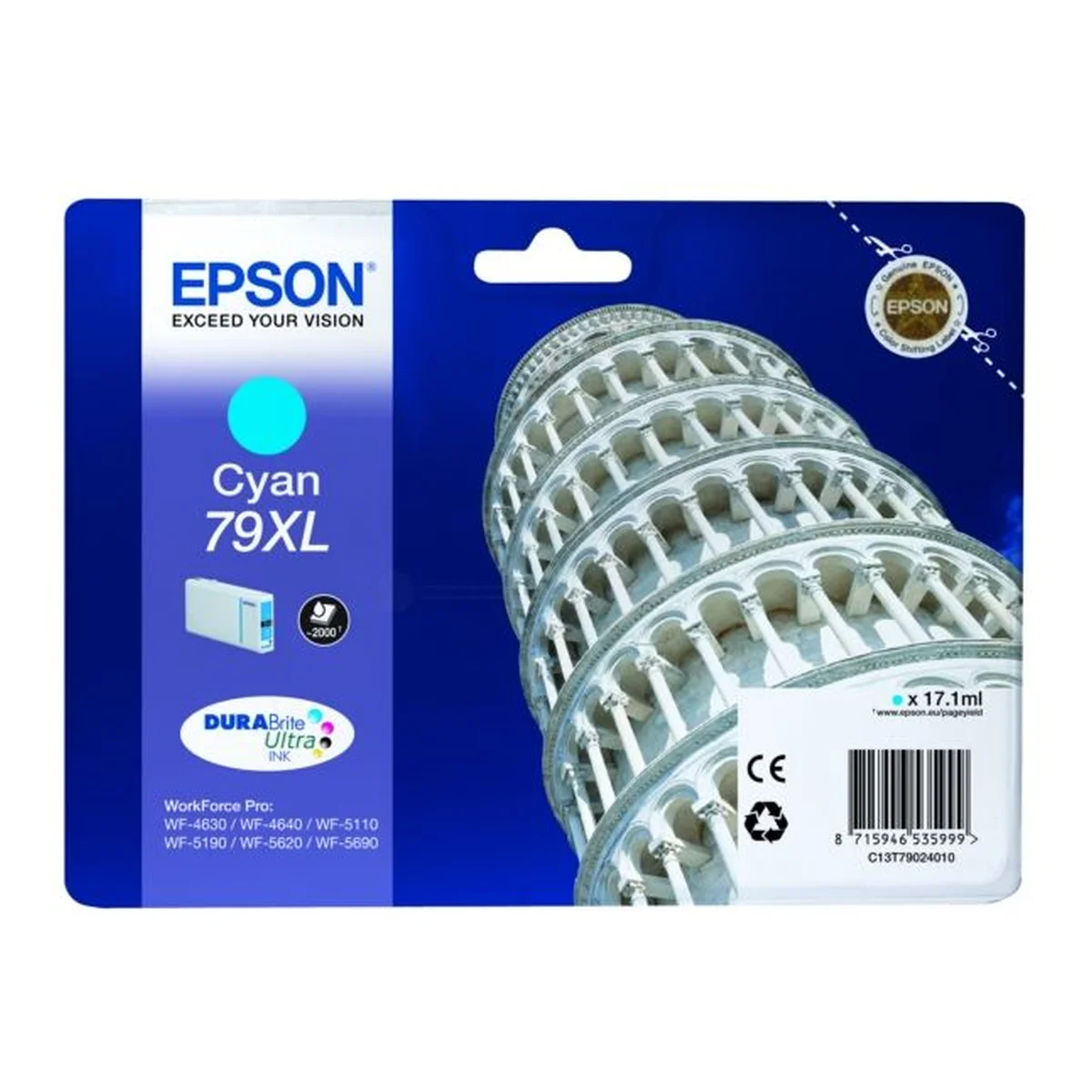 Druckerpatrone Epson 79XL cyan 17,1 ml | 2.000 Seiten (C13T79024010)