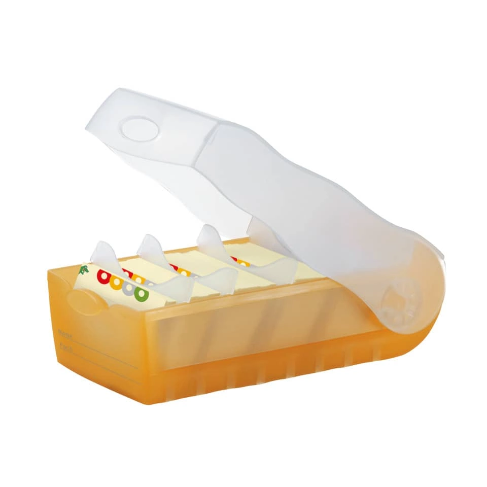 HAN Karteibox CROCO - A7 quer, für 900 Karten,  orange-transl.