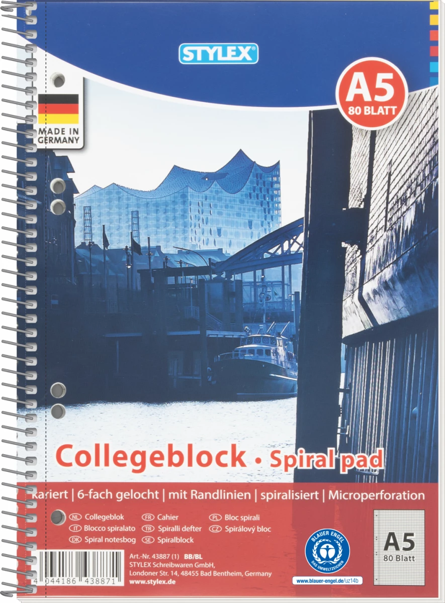 Collegeblock Spirale DIN A5 kariert