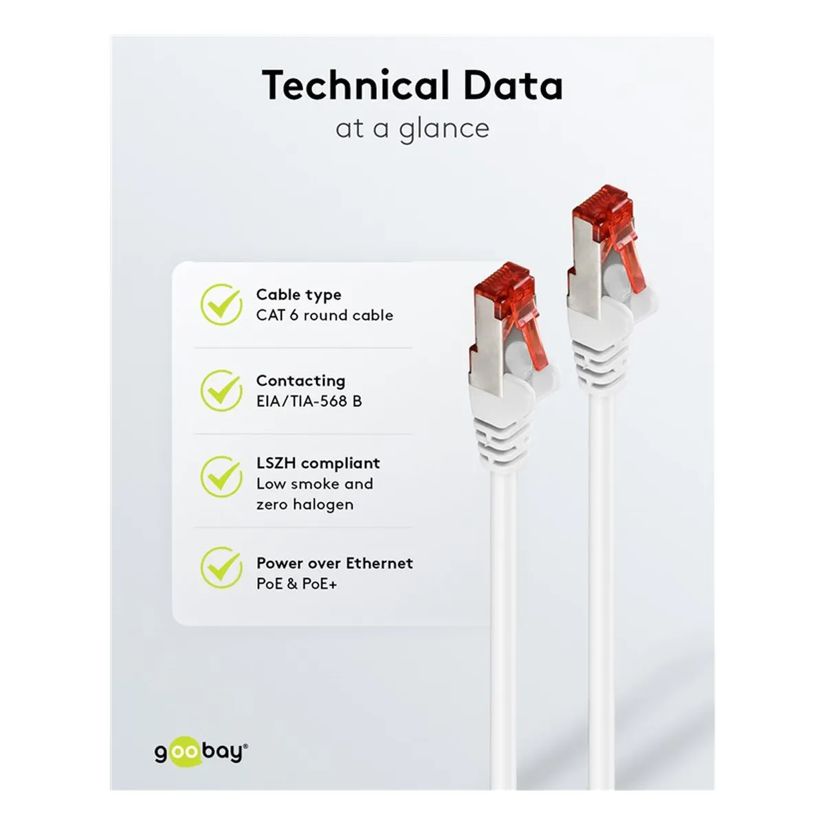 Goobay Patchkabel CAT6 S/FTP weiß