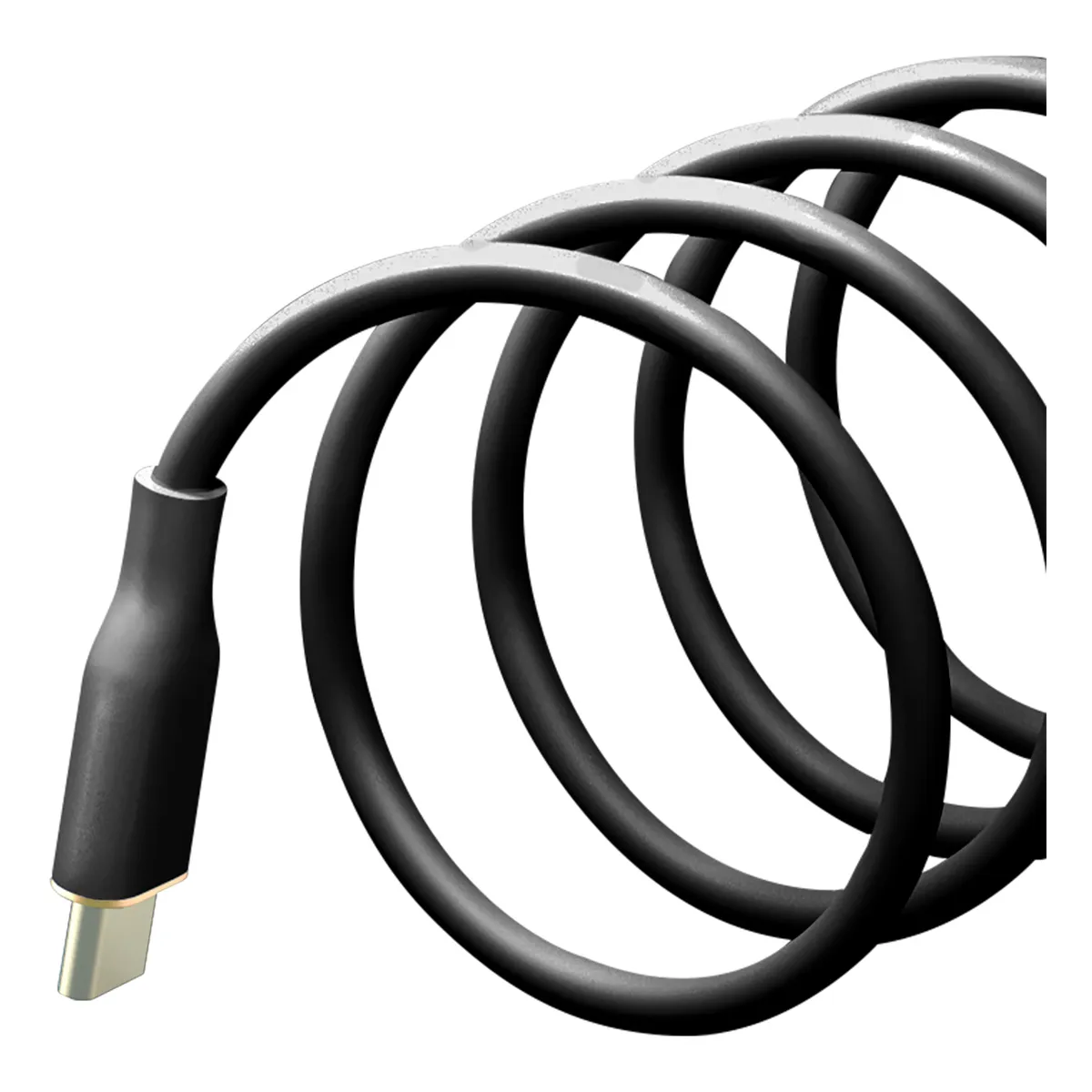 Fontastic Silikon Datenkabel USB Typ-C > Typ-C schwarz