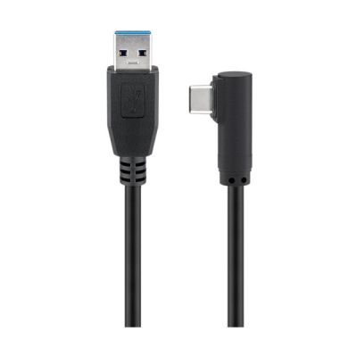 Goobay USB-C™ auf USB A 3.0 Kabel 90°, schwarz