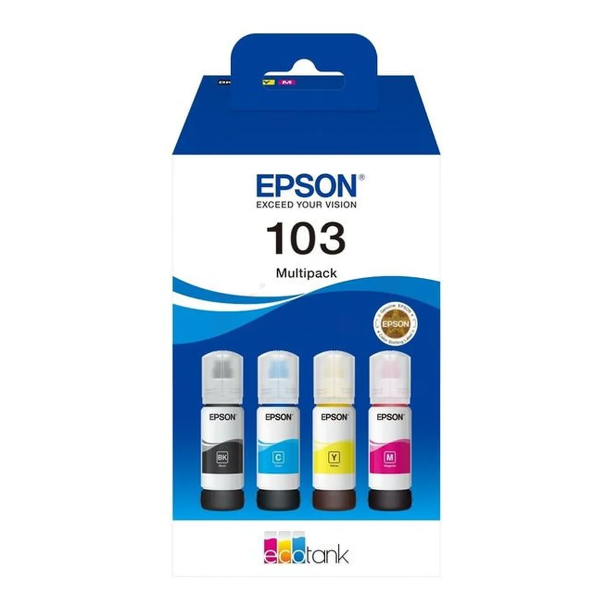 Druckertinte MultiPack Epson 103 schwarz cyan magenta gelb 260 ml | 4.500 Seiten (C13T00S64A)