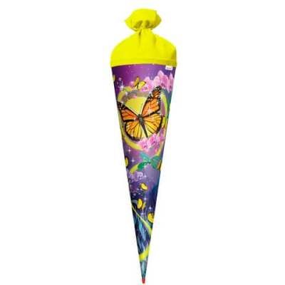 Schultüte Schmetterling - rund, 70 cm
