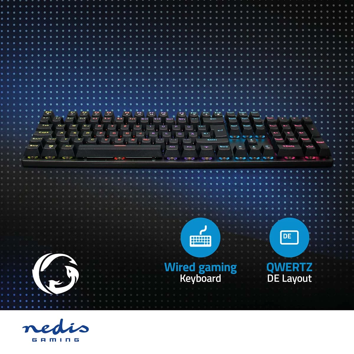 Nedis Wired Gaming Keyboard Nedis Wired Gaming Keyboard