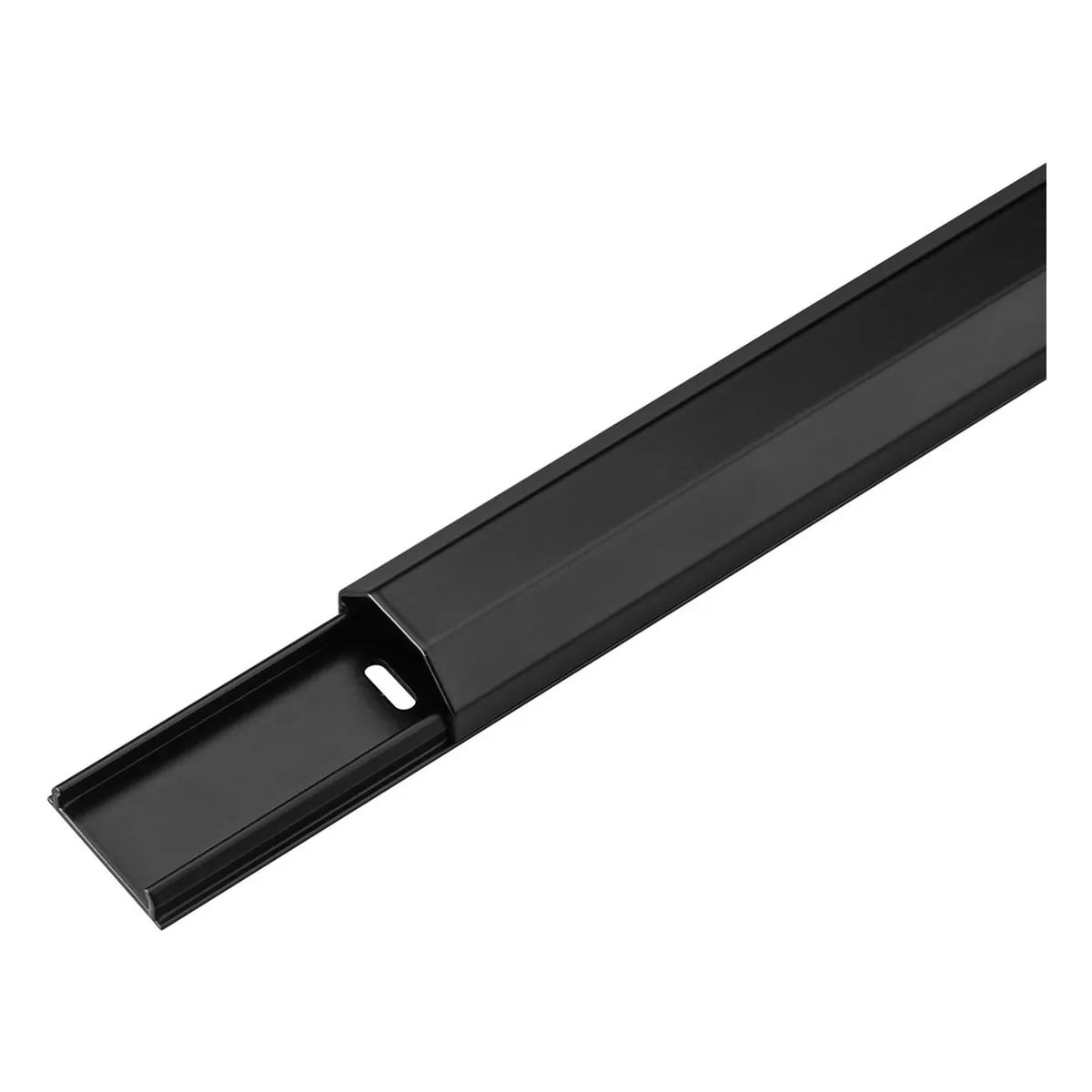 Goobay Halbrunder Aluminium-Kabelkanal 33 mm 1,1 m schwarz
