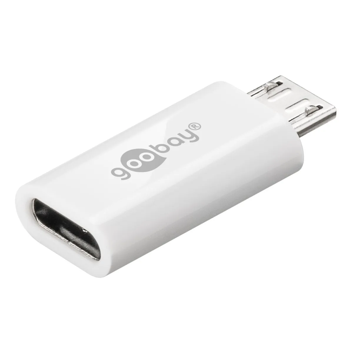 Goobay Adapter USB 2.0 Micro-B auf USB-C™, weiß
