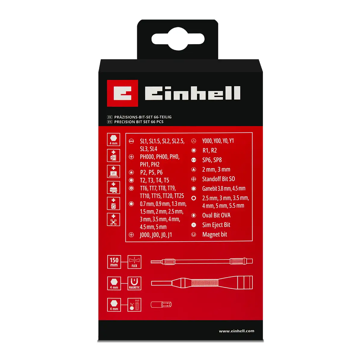 Einhell Präzisionsbit-Set, 66tlg