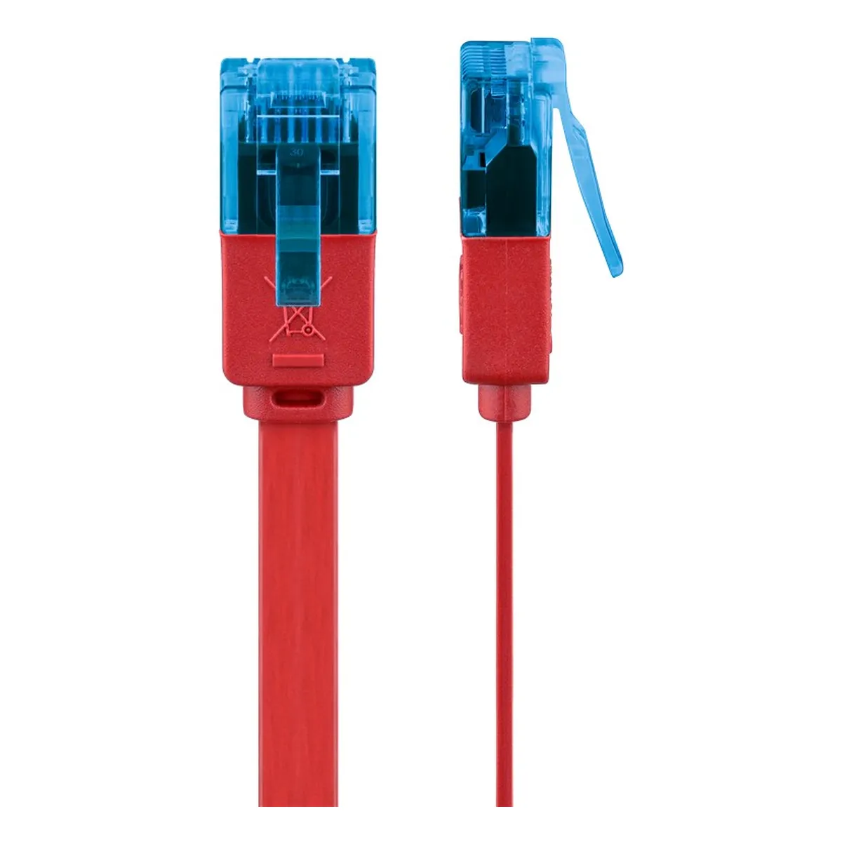 Goobay Flach-Patchkabel CAT6a U/UTP rot