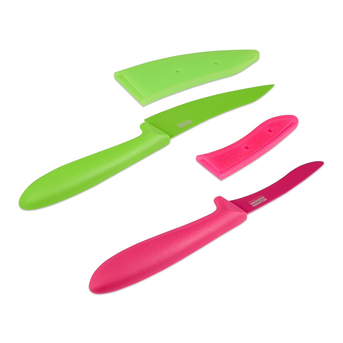 KUHN RIKON COLORI®V Gemüsemesser 100 mm, grün & Schälmesser, pink KUHN RIKON COLORI®V Gemüsemesser 100 mm, grün & Schälmesser, pink