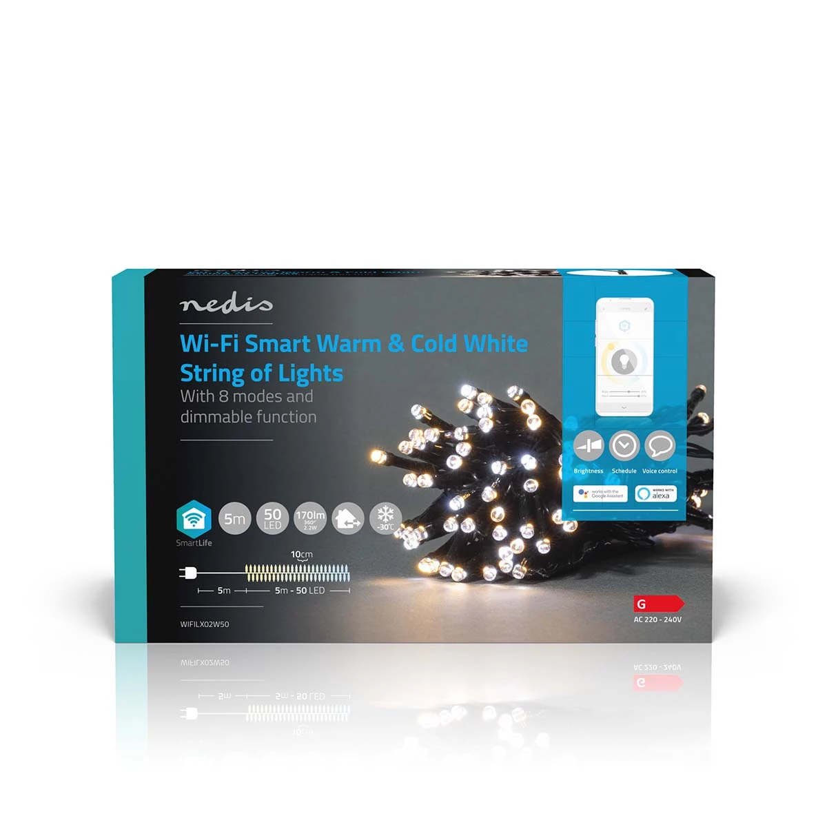 Nedis Smarte LED Lichterkette, 5m