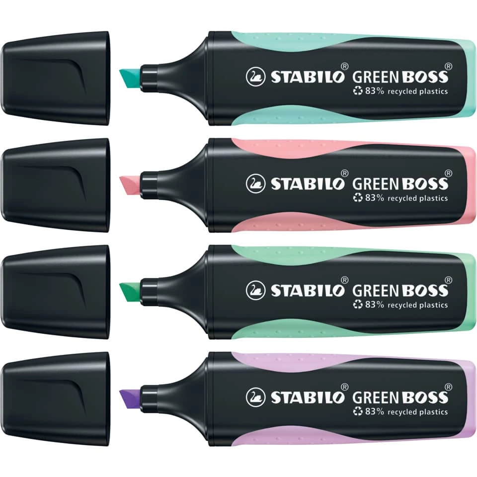 STABILO® Umweltfreundlicher Textmarker - GREEN BOSS Pastel - Einzelstift - zartes Türkis