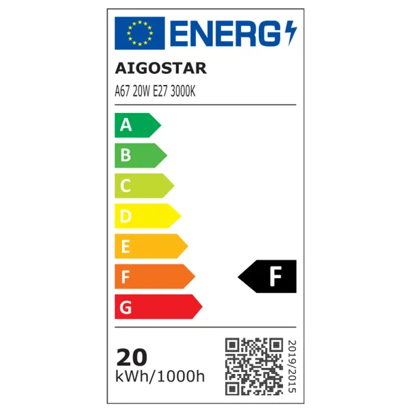 Aigostar LED A67 E27 20W