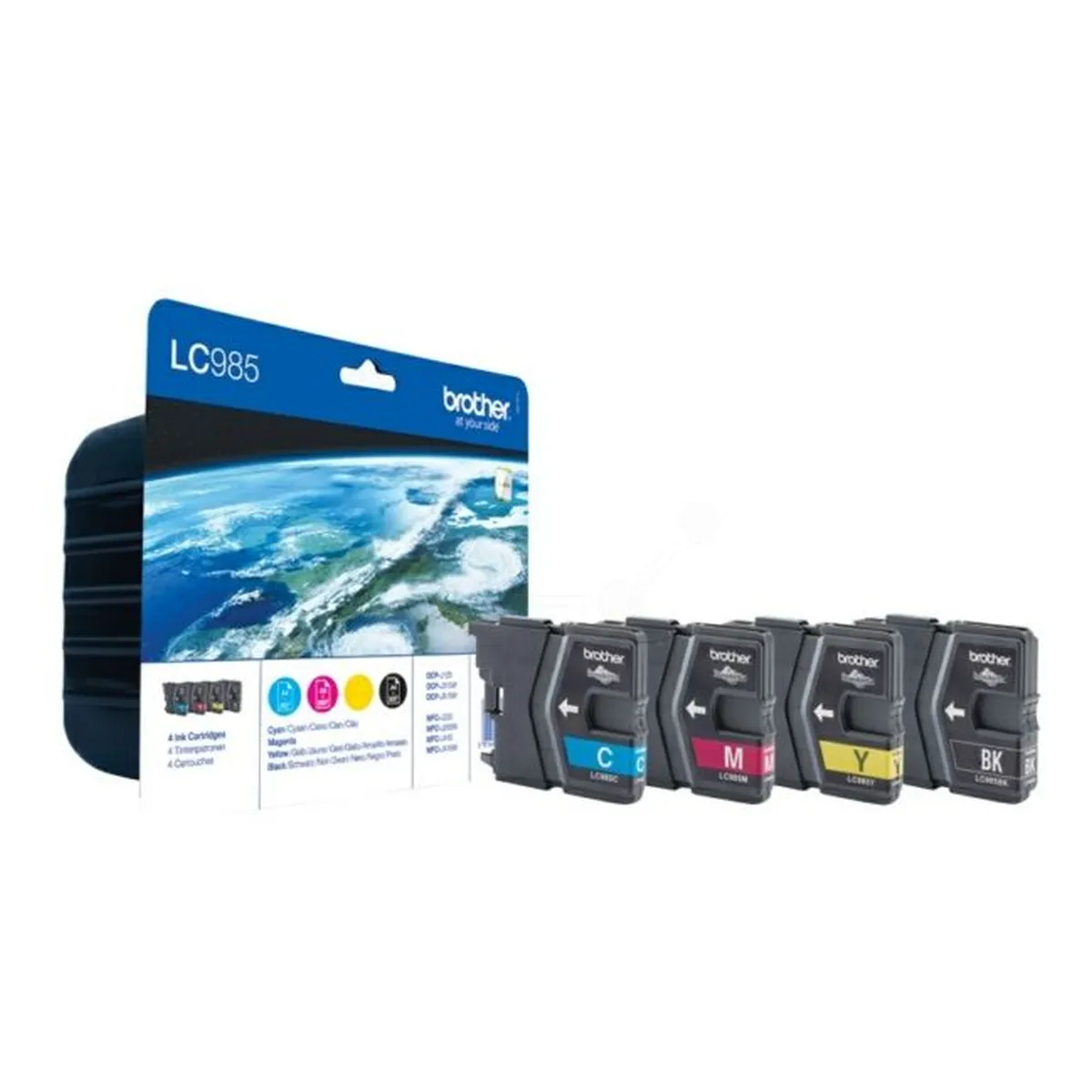 Druckerpatronen MultiPack Brother LC-985VALBPDR schwarz cyan magenta gelb 13,5 ml