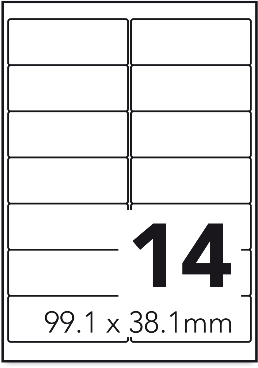 MediaRange Universal-Etiketten, 99,1x38,1 mm, 700 Stück