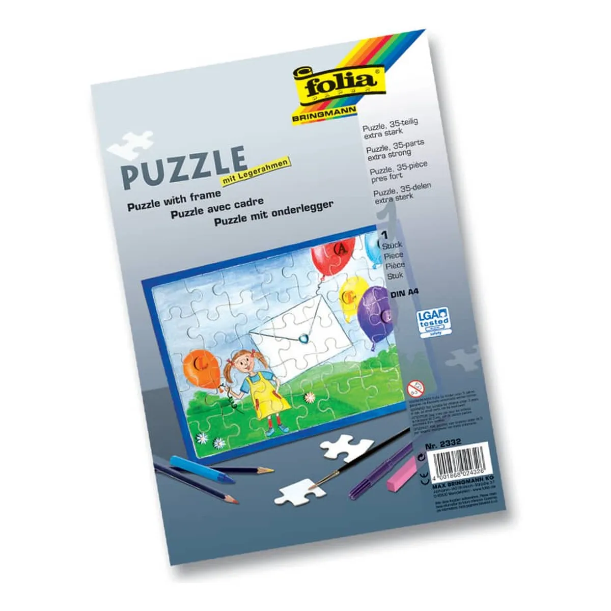 Folia Puzzle - 35tlg., A4, blanko, weiß