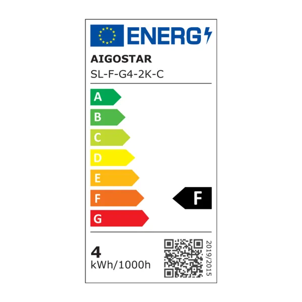 Aigostar LED FILAMENT 'G45', 4W, E14