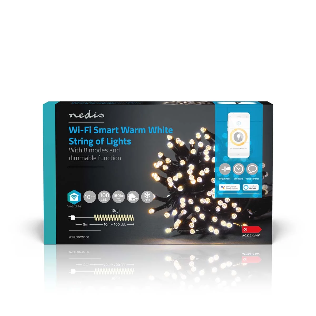 Nedis Smarte LED Lichterkette, 10m