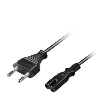 Netzkabel 'Euro', schwarz, 1,5 Meter