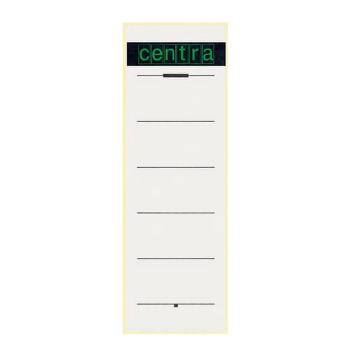 Centra Rückenschild selbstklebend - Papier, kurz, breit, 10 Stück, weiß