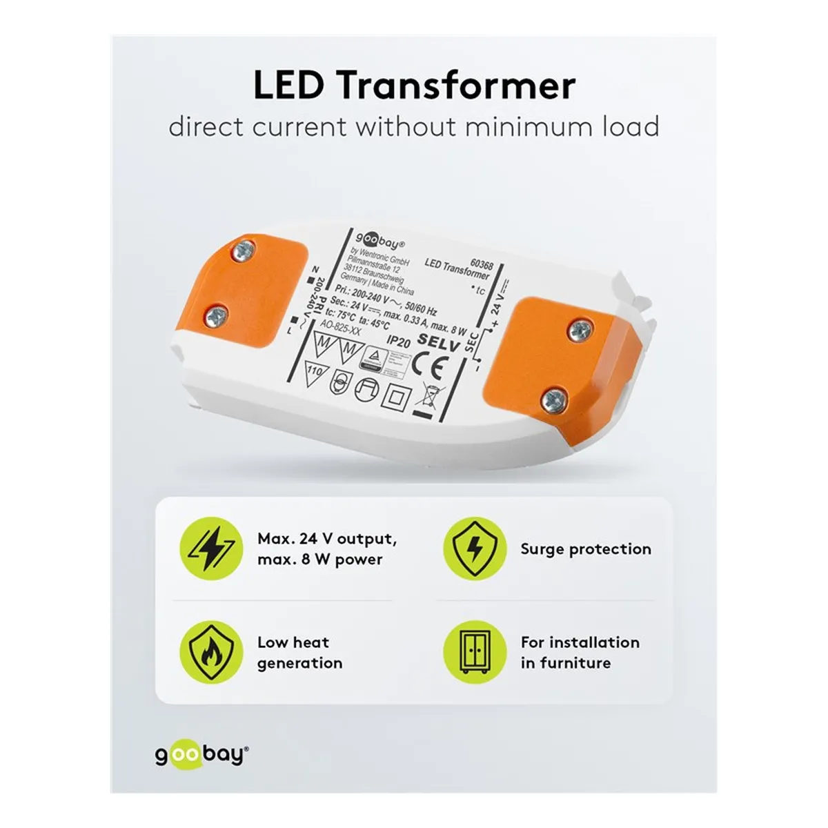 Goobay LED-Trafo 24 V/8 W