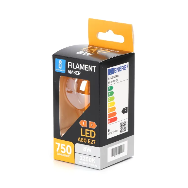 Aigostar LED FILAMENT 'A60', 8W, E27