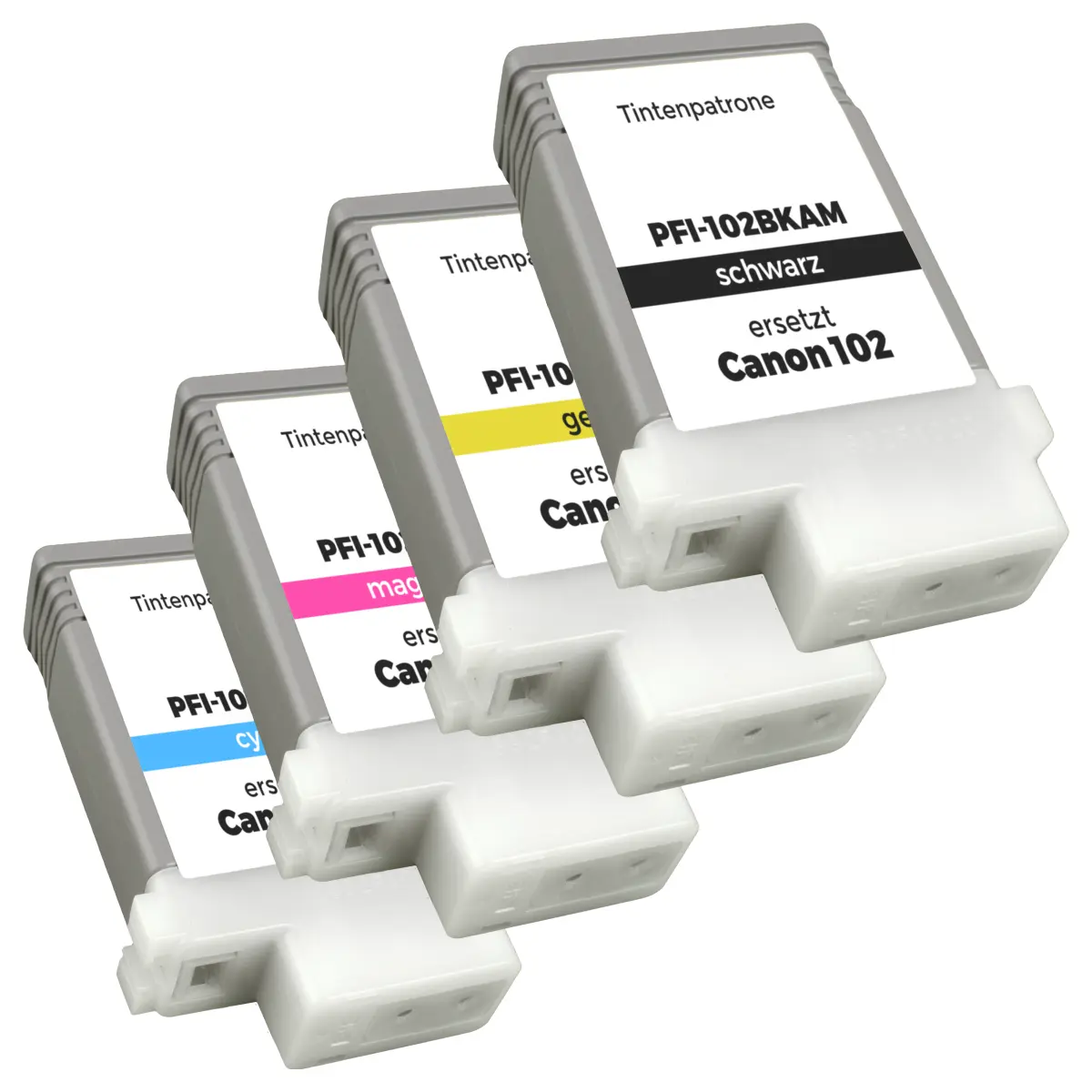 Canon PFI-102 - alternatives Patronen MultiPack schwarz cyan magenta gelb 4x 130 ml - Digital Revolution
