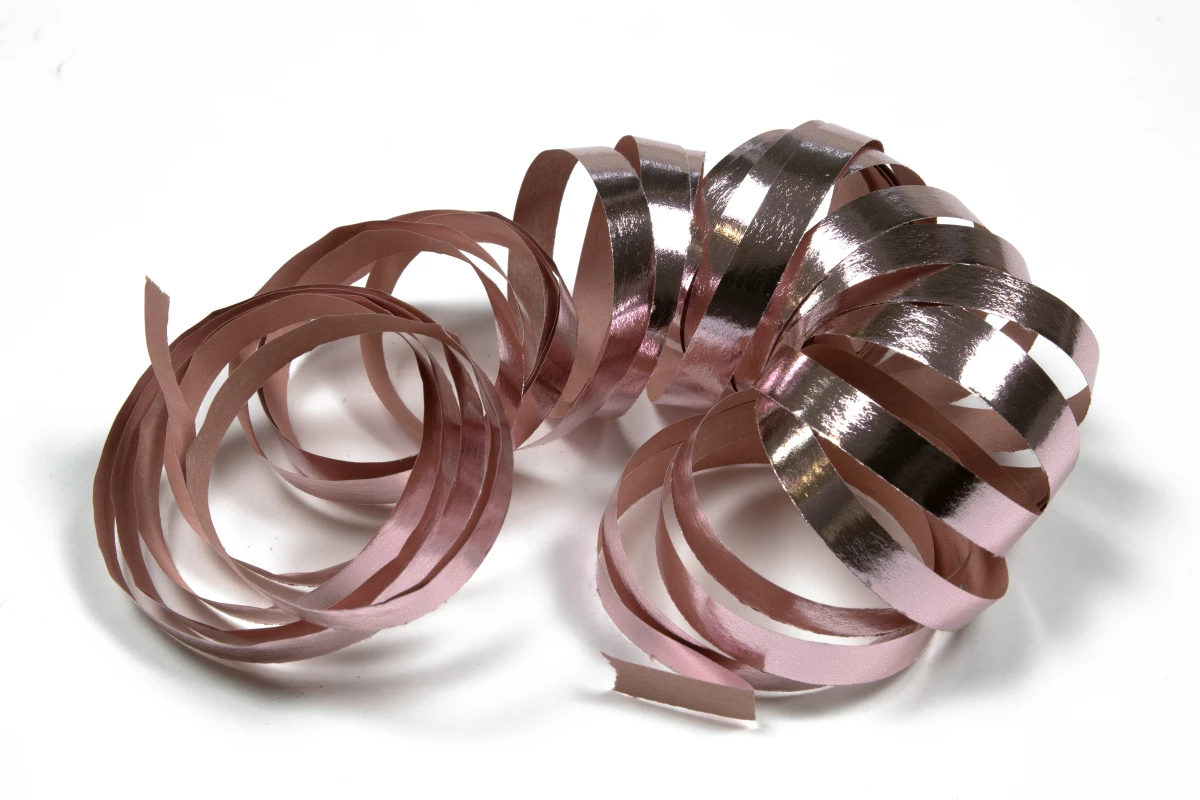 Stylex Luftschlangen, 18er Röllchen, roségold und silber
