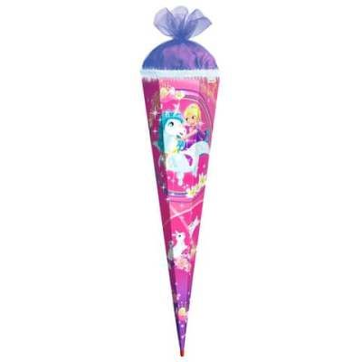 Schultüte Kuscheleinhorn - sechseckig, 85 cm