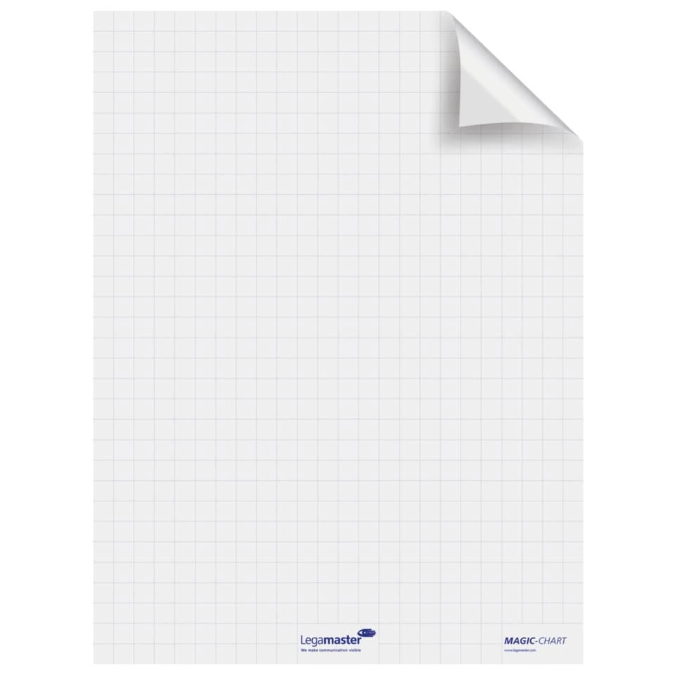 Schreibfolie Magic-Chart flipchart - 60 x 80 cm, 25 Blatt, weiß, kariert