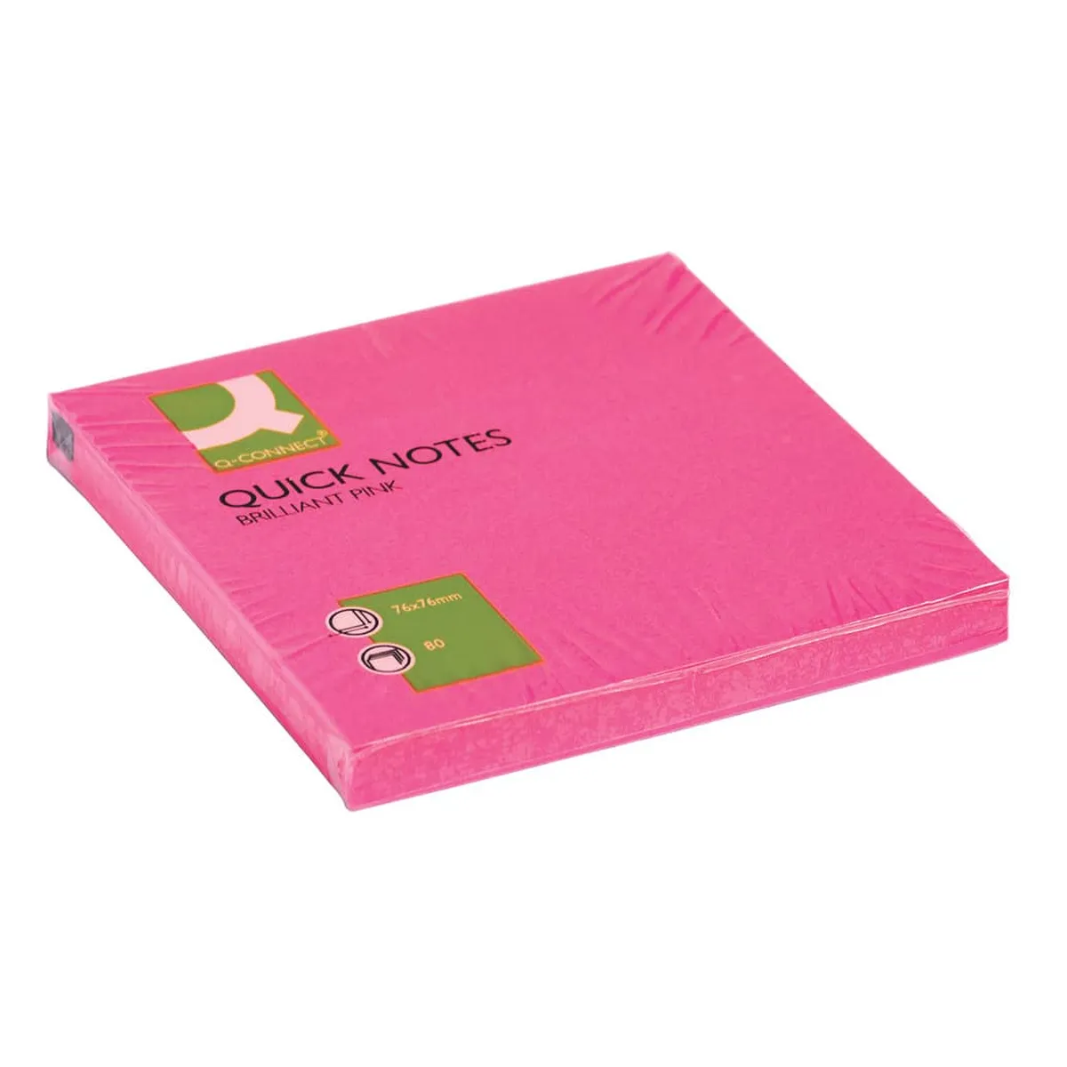 Q-Connect Haftnotizen Brilliant - 76 x 76 mm, pink