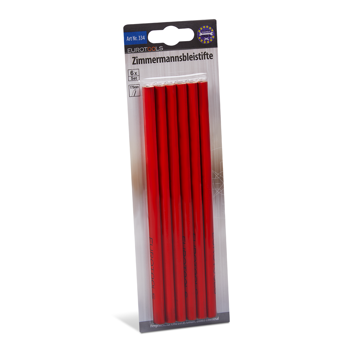 Eurotools Zimmermannsbleistifte, 6 Stück