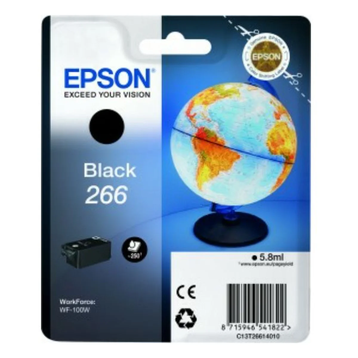 Druckerpatrone Epson 266 schwarz 6 ml | 260 Seiten (C13T26614010)