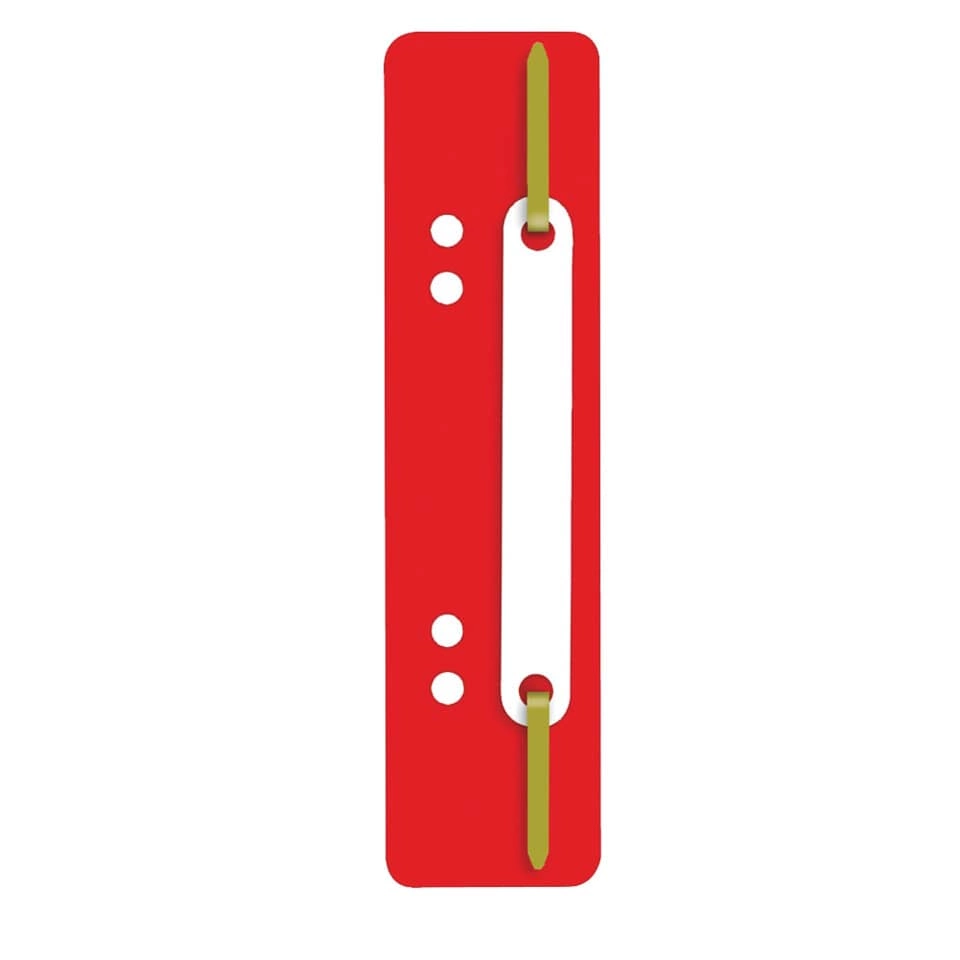 Heftstreifen Kunststoff, kurz - Deckleiste aus Kunststoff, rot, 25 Stück