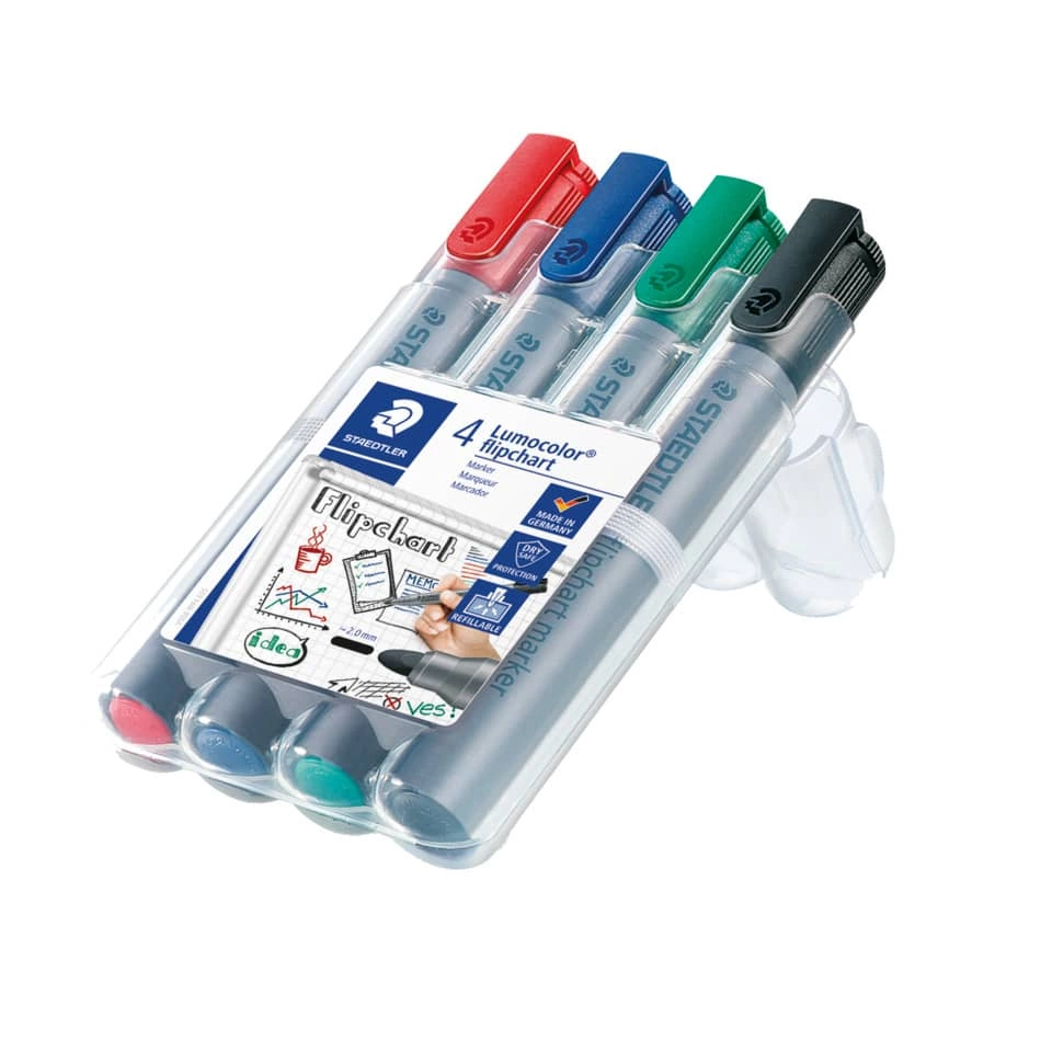 Staedtler Lumocolor® 356 flipchart marker - Rundspitze, 4 Farben sortiert