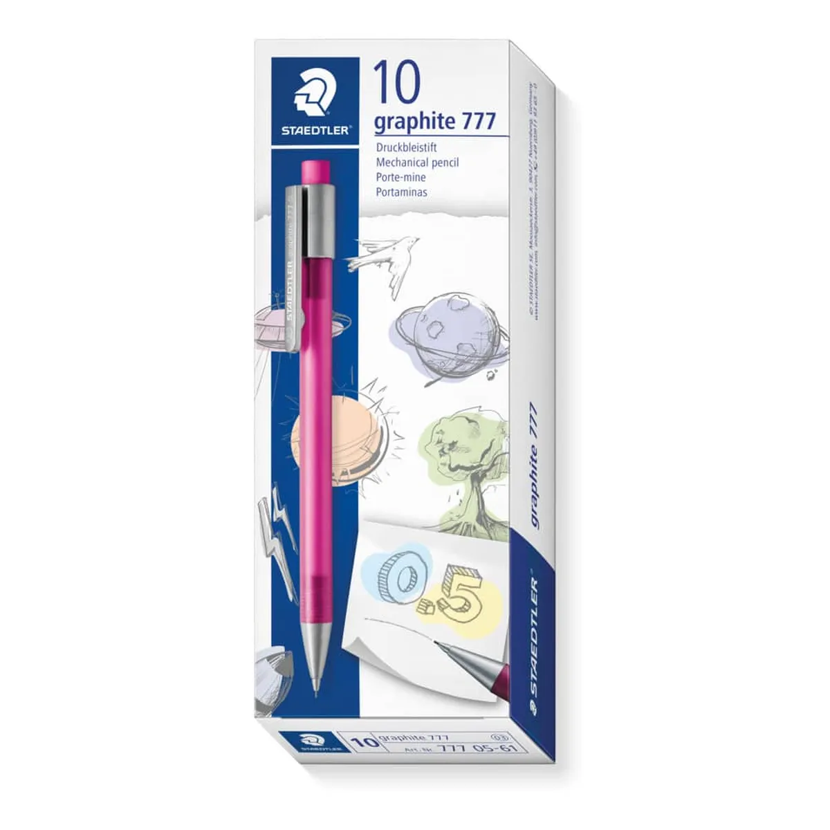 Staedtler Druckbleistift graphite 777 - 0,5 mm, B, magenta transparent