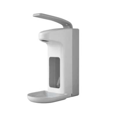 Desinfektionsmittel- & Seifen-Spender mit Armhebel - 1.000 ml, grau, Kunststoff