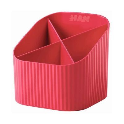 Schreibköcher Re-X-LOOP - 4 Fächer, rot
